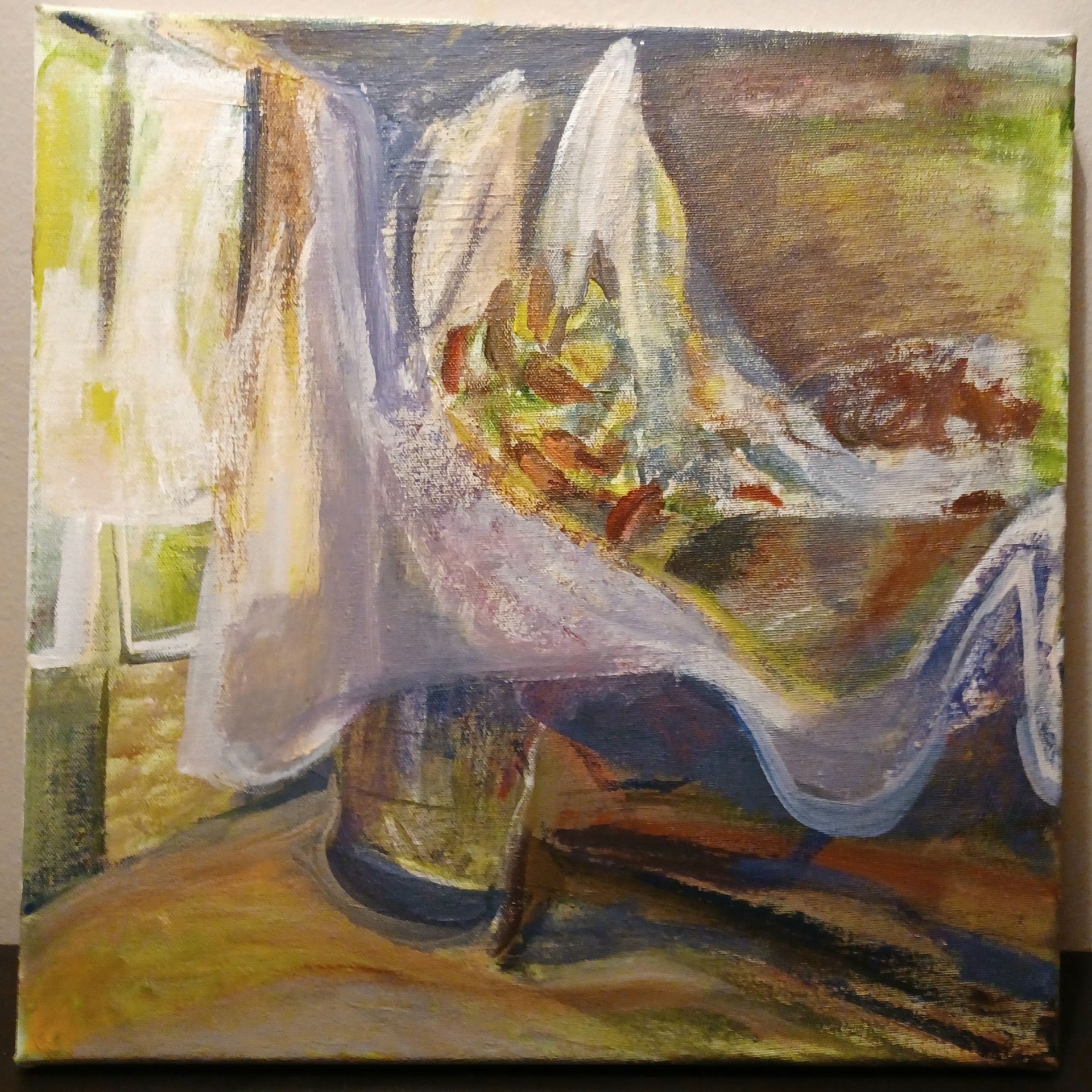 Katselen harhan verhoa. Akryyli canvasille 2022